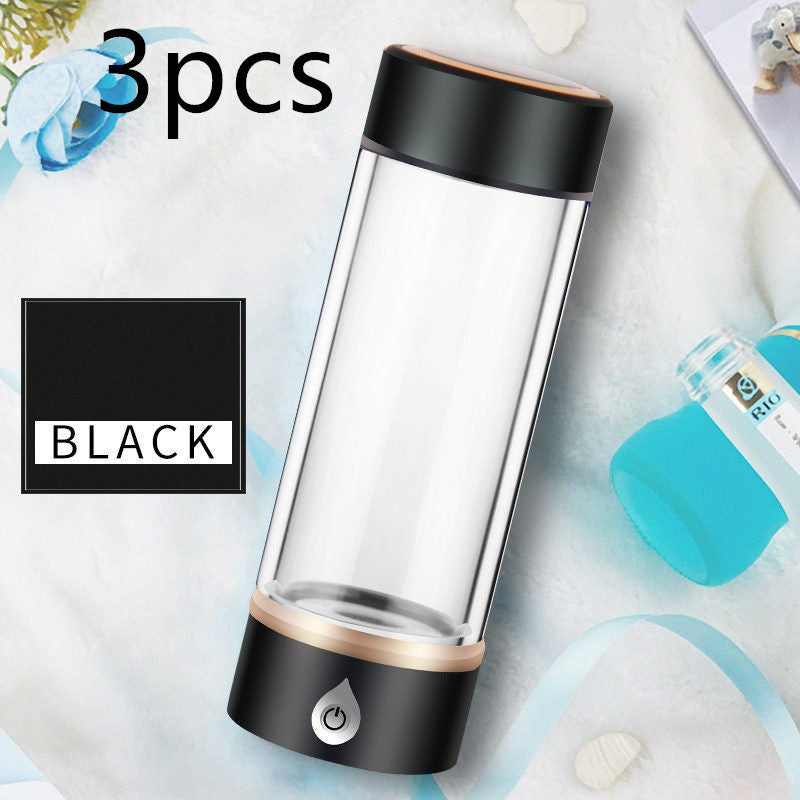 Hydrogen Water Ionizer Bottle Black3pcs