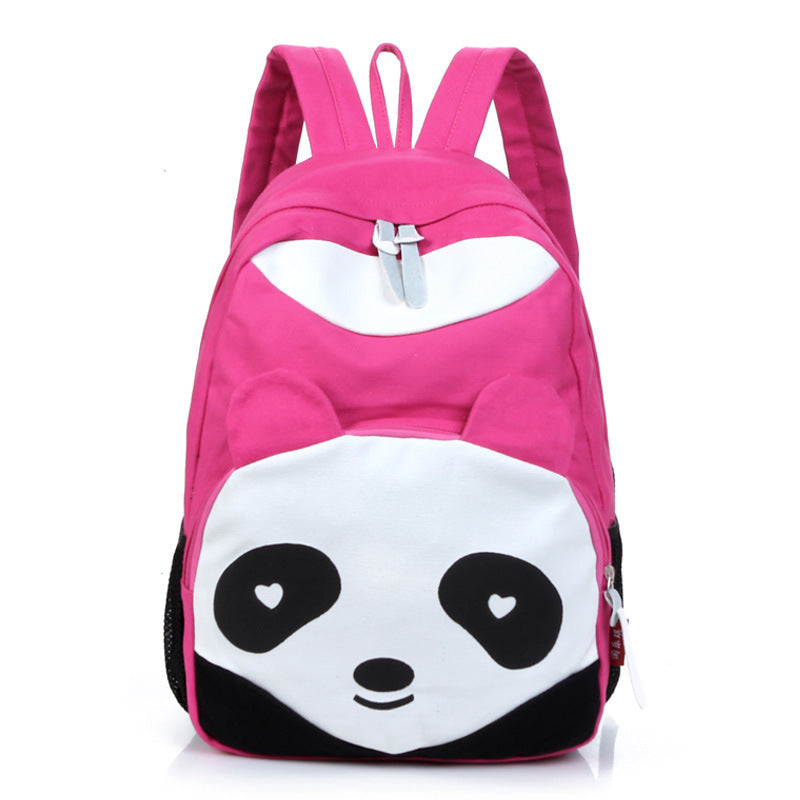 Canvas school bag Red