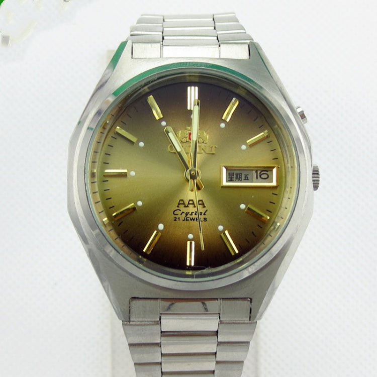 Double lion watch automatic mechanical watch Brown