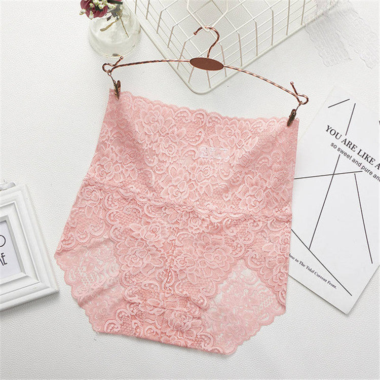 Women Sexy Lace Underwear Pink