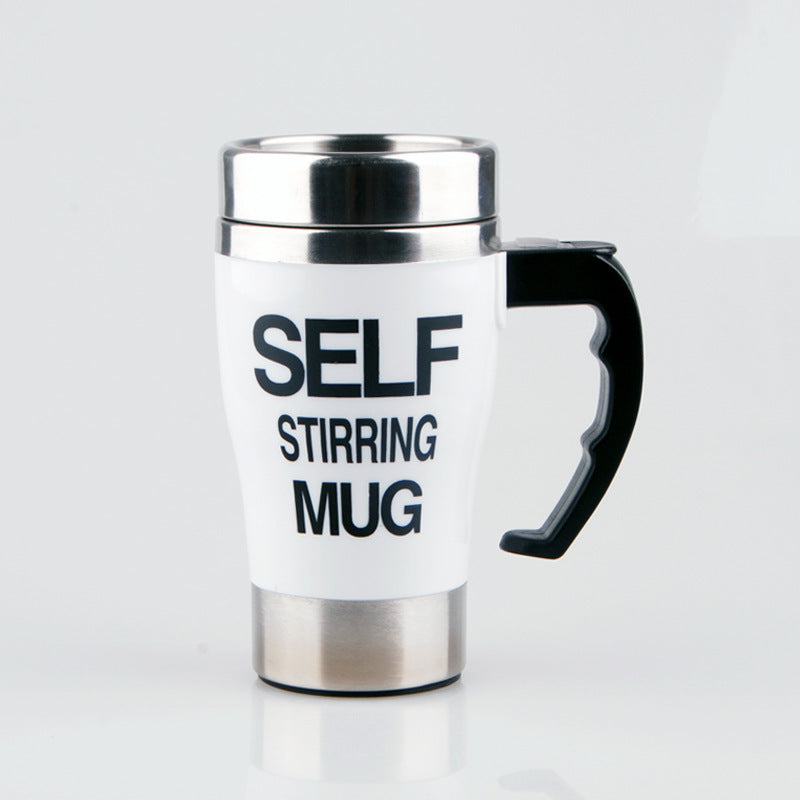 Automatic stirring coffee cup White