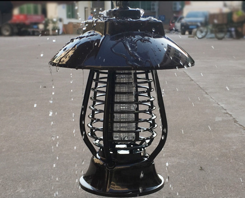 Cross-border dedicated solar mosquito lamp insecticidal lamp mosquito recharge garden outdoor electronic mosquito repellent mosquito lamp genuine Black