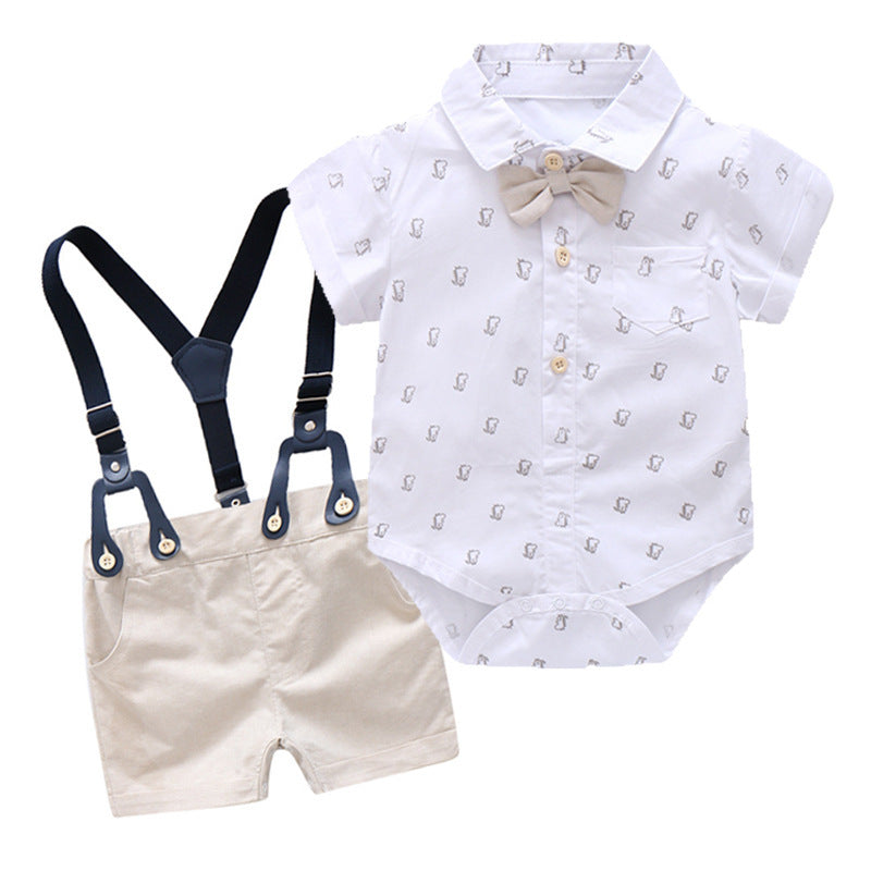 Baby boy gentleman suit White