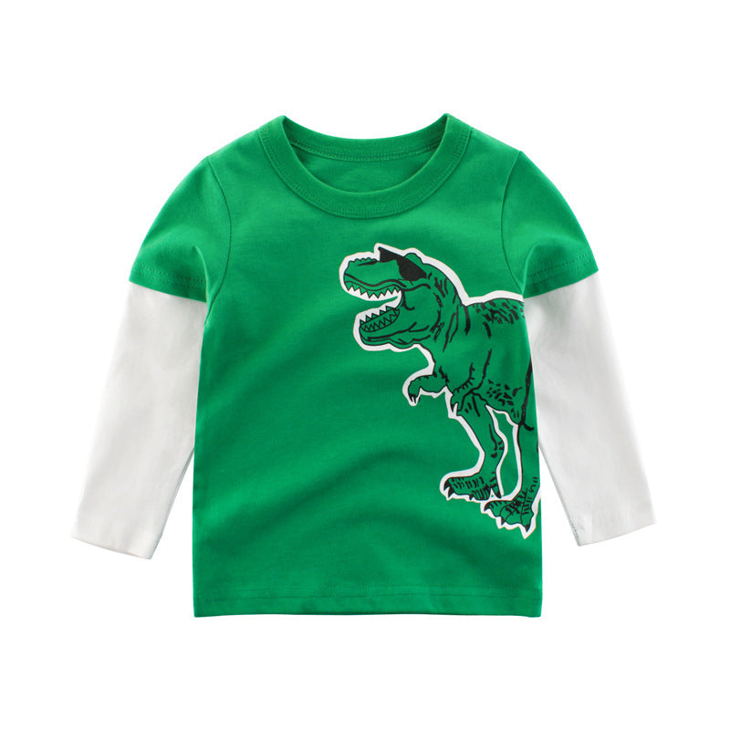 Two fake children's long sleeve t-shirts Green