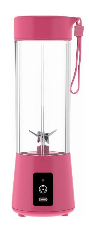 10 Colors Portable Small Electric Juicer Stainless Steel Blade Cup Juicer Fruit Automatic Smoothie Blender Kitchen Tool Rose Red