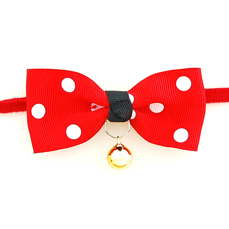 Pet accessories pet bow Red dot