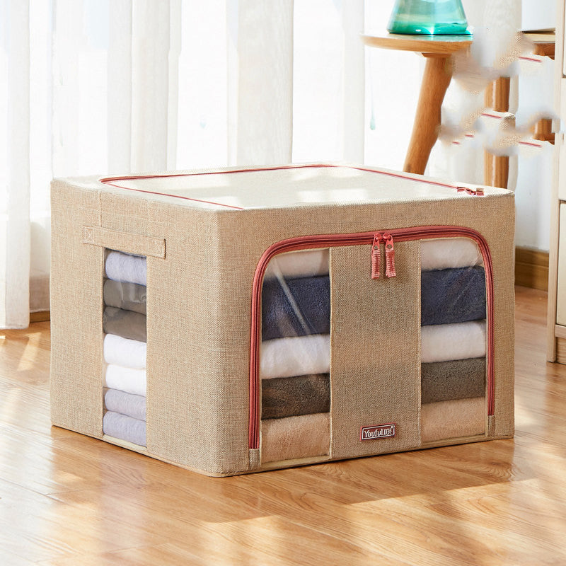 Clothes quilt storage box Beige