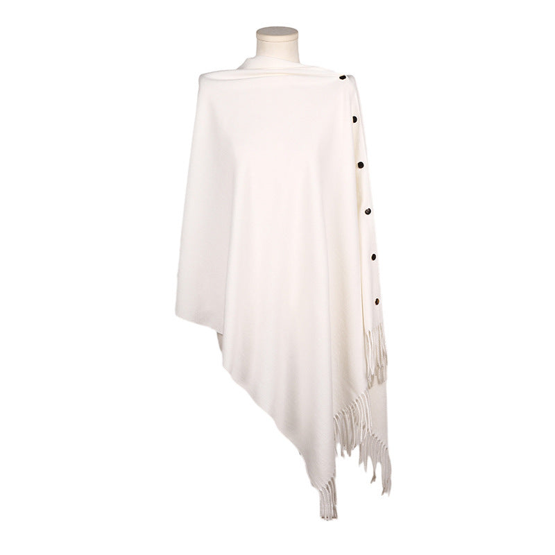 Winter Autumn Women's Cashmere Shawl 23 Milky White 68X200