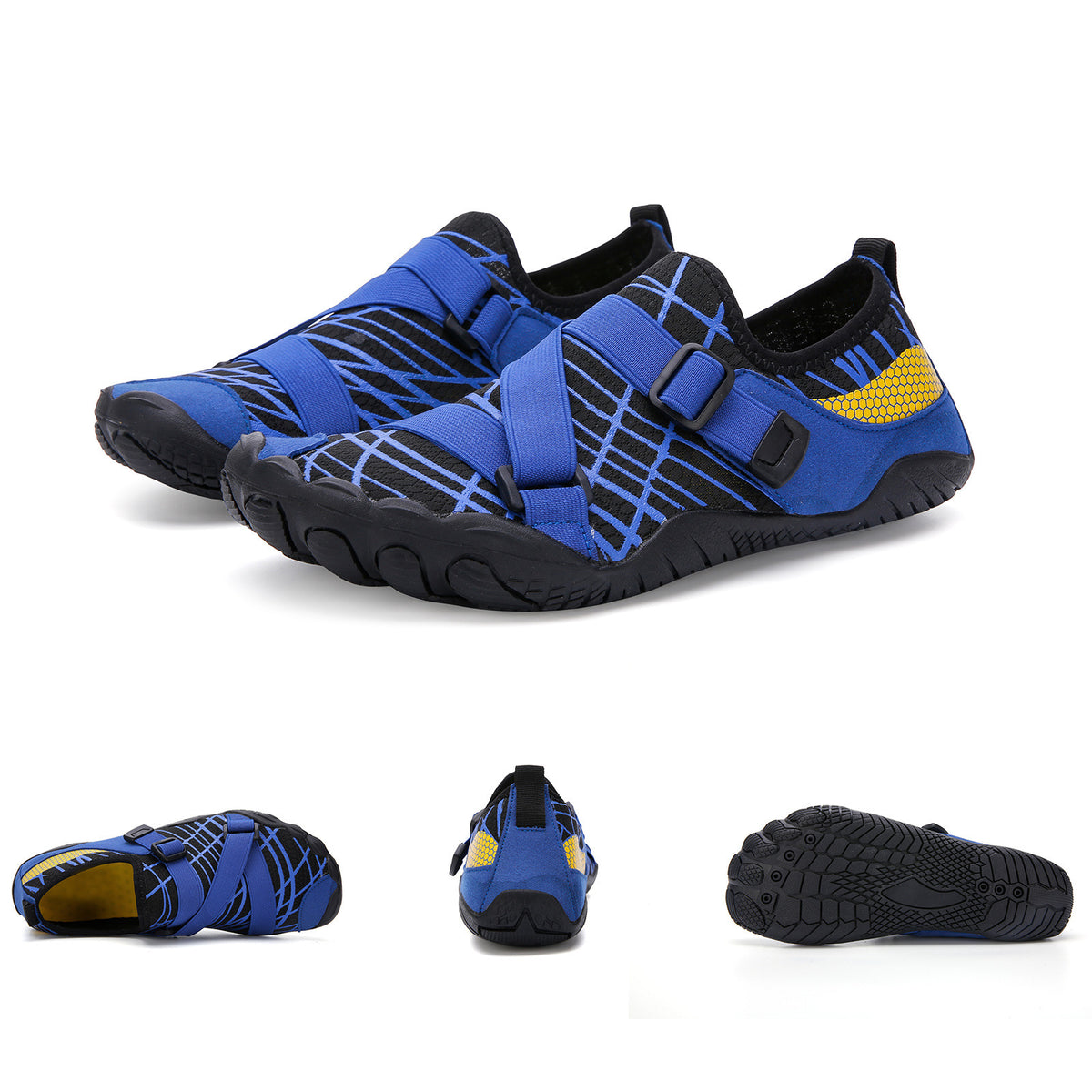 Fitness Yoga Outdoor Large Size Hiking Shoes A026 blue