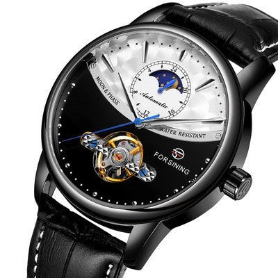 Automatic mechanical watch men's watch Black and white