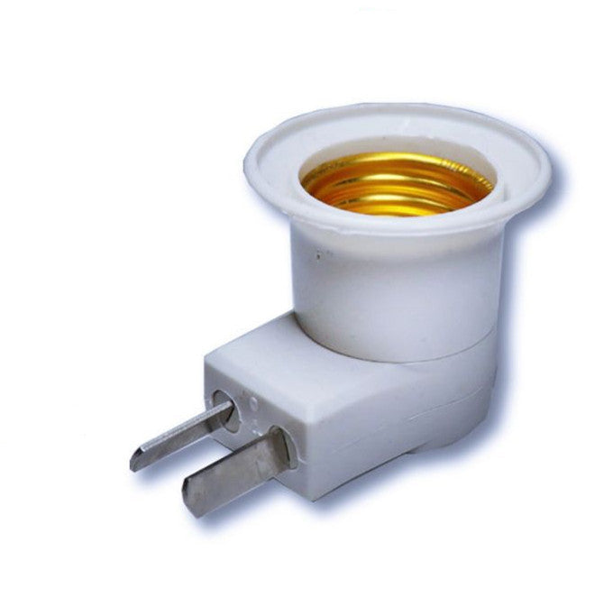 Wall plug-in screw lamp holder with switch White AU