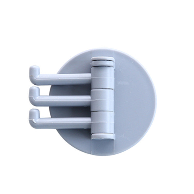 ABS Creative Hook Kitchen Wall Hanging Nail-Free Door Hooks Hooks for Bathroom Kitchen Storage Racks Grey