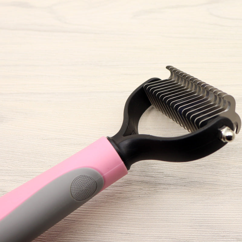 Pet Long-haired Dogknot Comb Double-sided Blade Dog