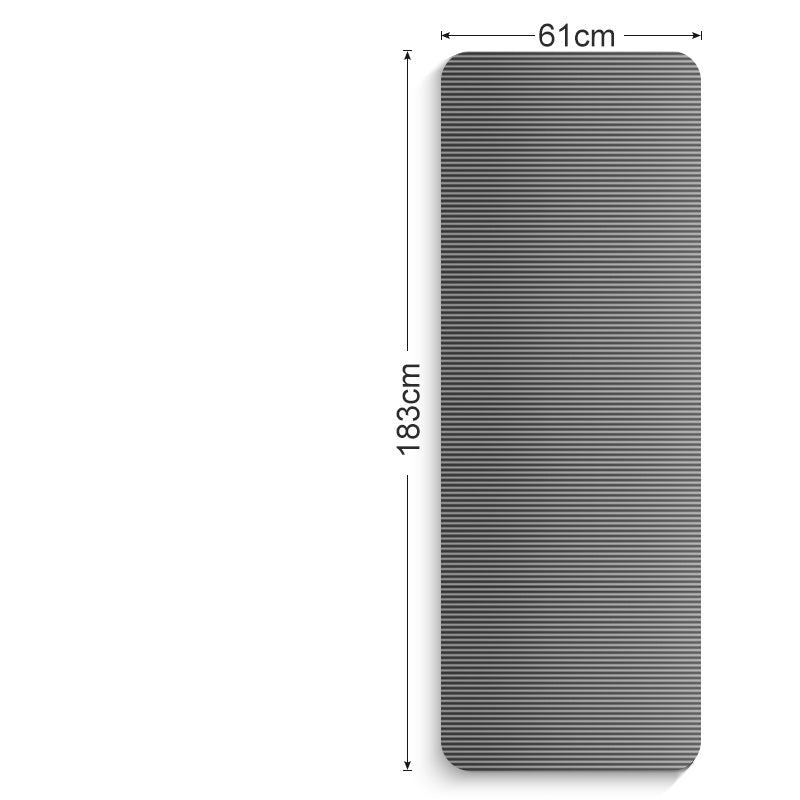 Fitness yoga mat Grey 183x61 Free bandage