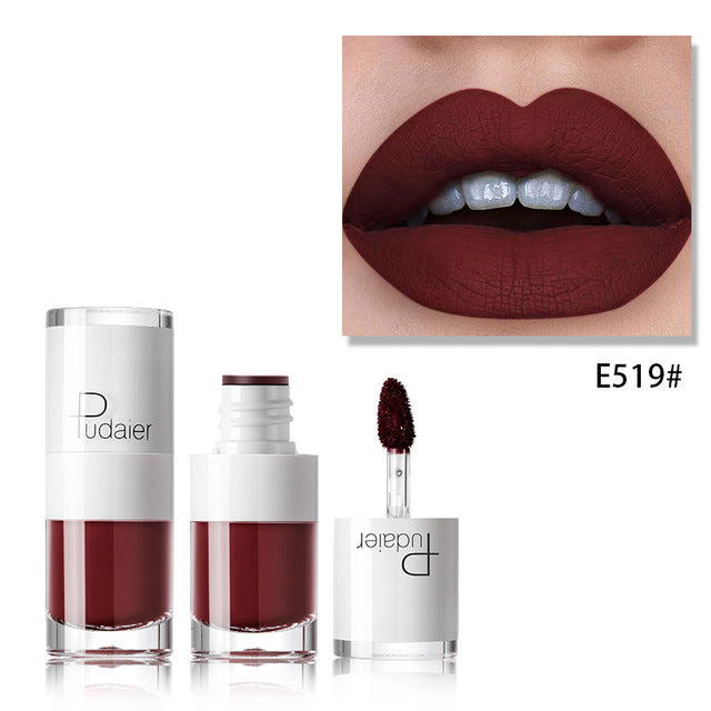 Lipstick 16 color white bottle matte lip gloss lasting moisturizing E519