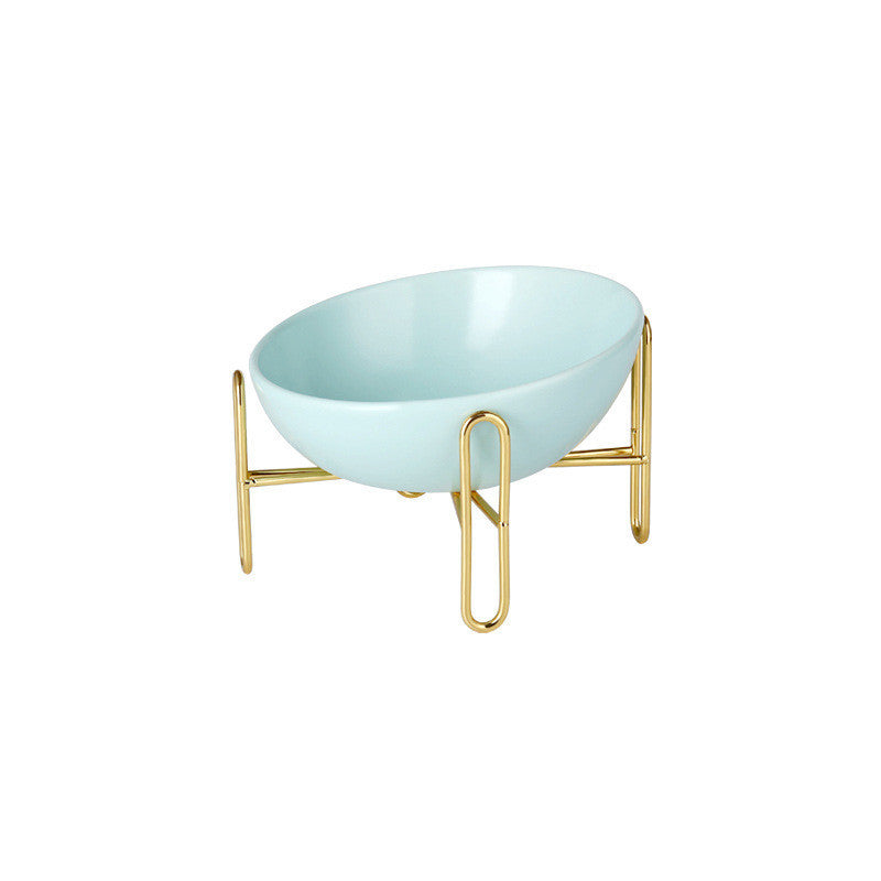 Pet bowl pet supplies Blue With shelf