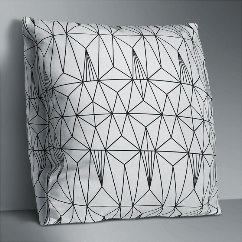 Simple Pattern Throw Pillowcase Polyester Pillow Case 4color 45cm Without Pillow