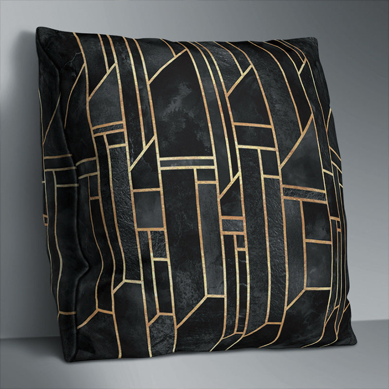 Simple Pattern Throw Pillowcase Polyester Pillow Case 9color 45cm Without Pillow