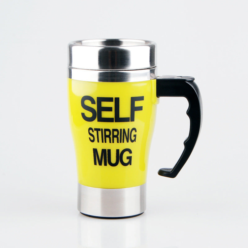 Automatic stirring coffee cup Yellow