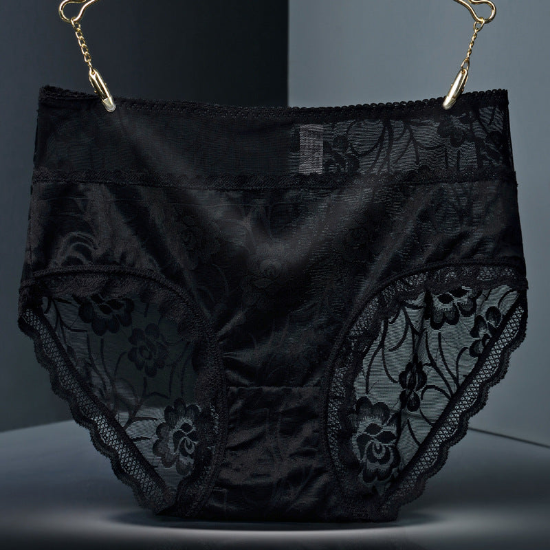 Lace seamless women underwear Black