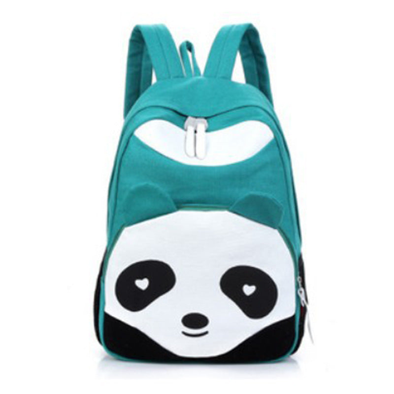 Canvas school bag Green