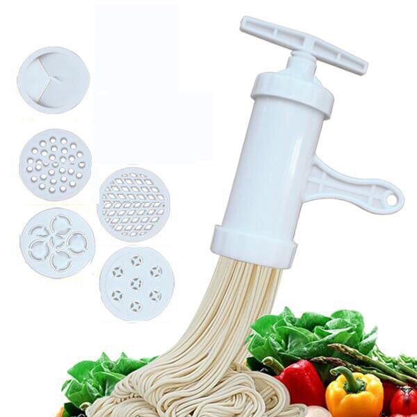 Manual Noodle Maker Press Pasta Maker Machine Crank Cutter Cookware With 5 Pressing Molds Making Spaghetti Kitchen Cooking Tools 01Noodle machine 5
