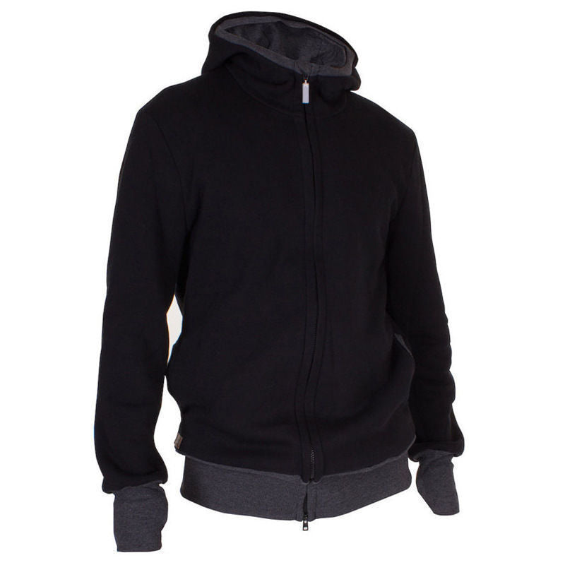 Two in one multifunctional kangaroo dad sweater Black