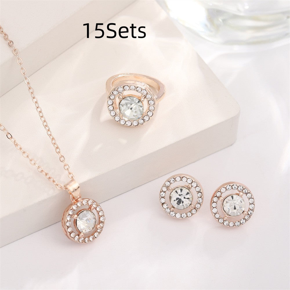 Pearl Butterfly Jewelry Set Drip Oil Jewelry random 15Sets