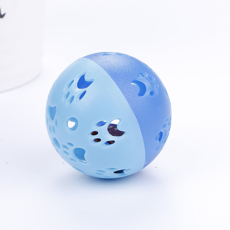 Pet cat toy hollow ball pet plastic ball Blue 5