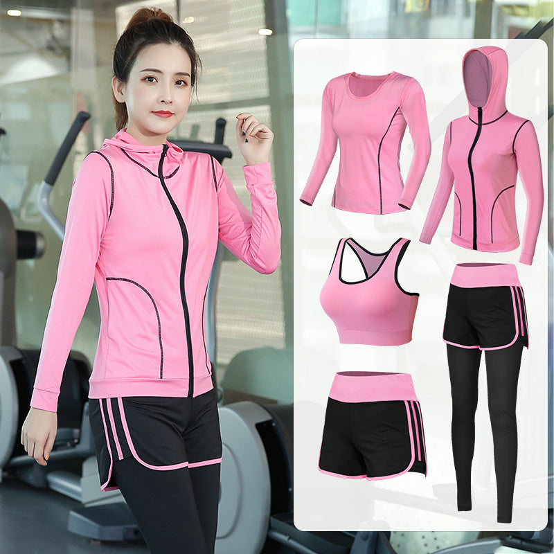 Thin gym yoga clothing Pink Long sleeve