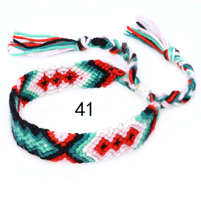 Nepal Ethnic Style Woven Rainbow Bracelet Style 41