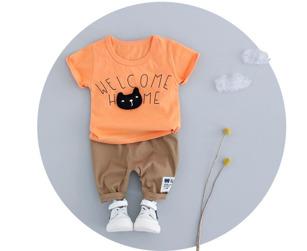 Chirdren Tshirt Suit Orange