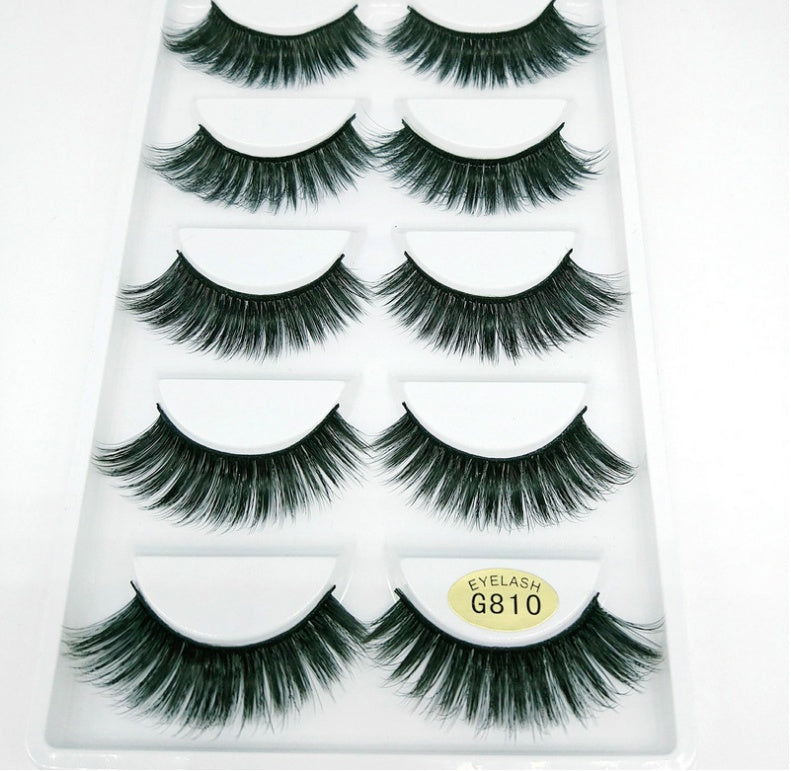 3D mink hair false eyelashes G810 (5 pairs)