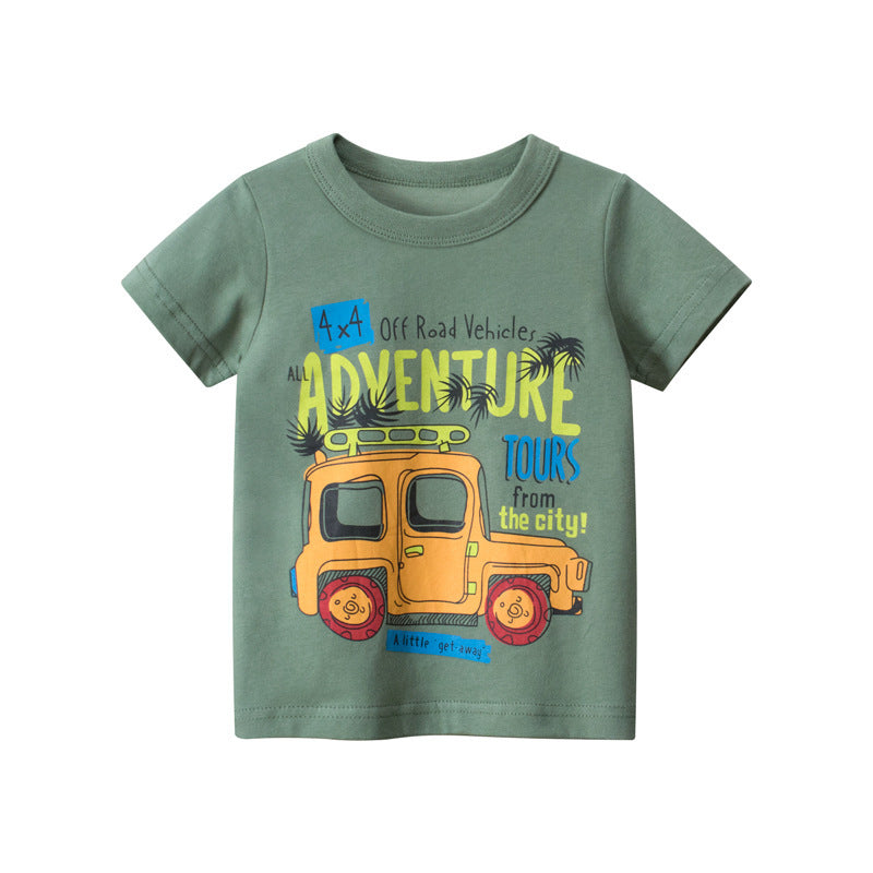 Short sleeve T-shirt 9973 Ai Green 130cm