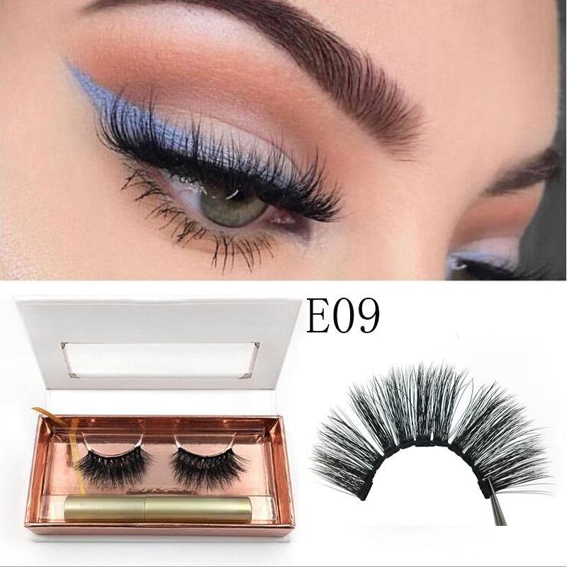 Magnetic Eyeliner magnet false eyelash three magnetization glue free glue false eyelash E09
