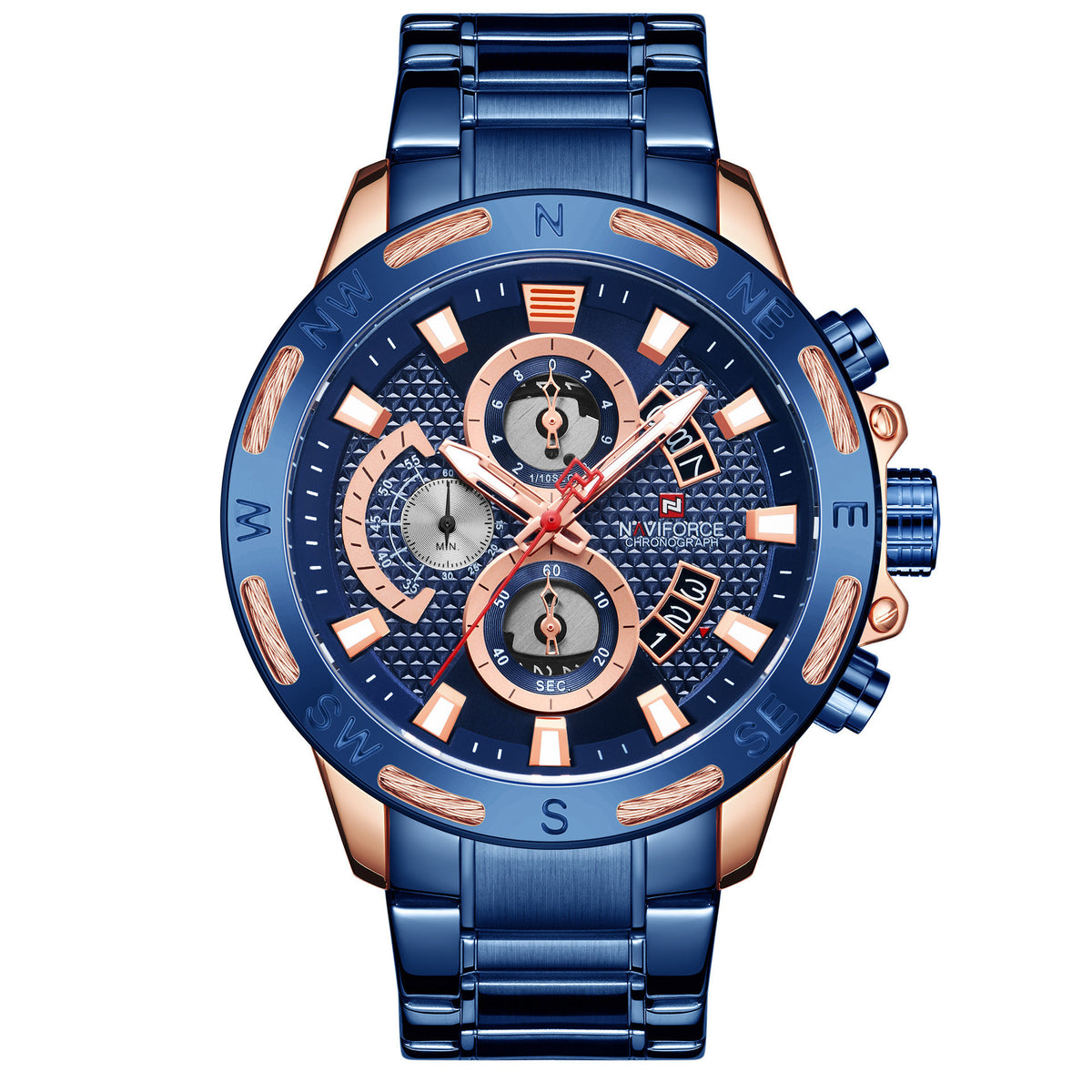 Men's Watch Men's Multifunctional Waterproof Quartz Watch Men's Watch Blue