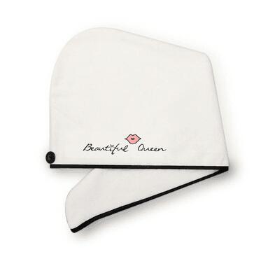 Coral Fleece Embroidered Hair Dryer Cap Mouth