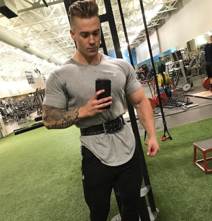 New Men Short Sleeve T Shirt Gray