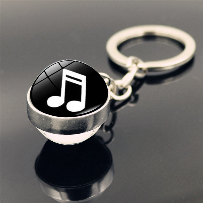 Piano Musical Instrument Time Stone Keychain Pendant XSWX224610
