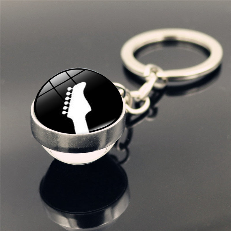 Piano Musical Instrument Time Stone Keychain Pendant XSWX22461
