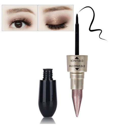 Double head six color eyeshadow black eyeliner Crimson