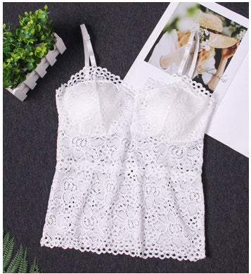 Sexy lace tube top underwear women White One size