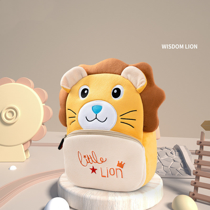 Kindergarten Boys And Girls Small Schoolbag Cute Children Backpack Lion