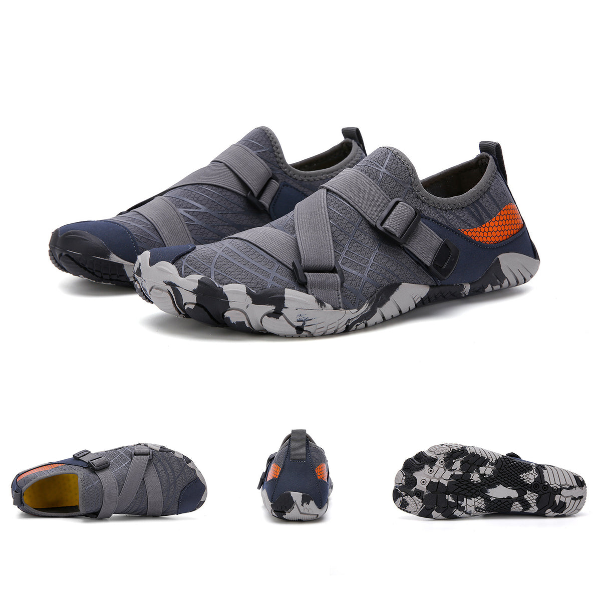 Fitness Yoga Outdoor Large Size Hiking Shoes A026 dark grey