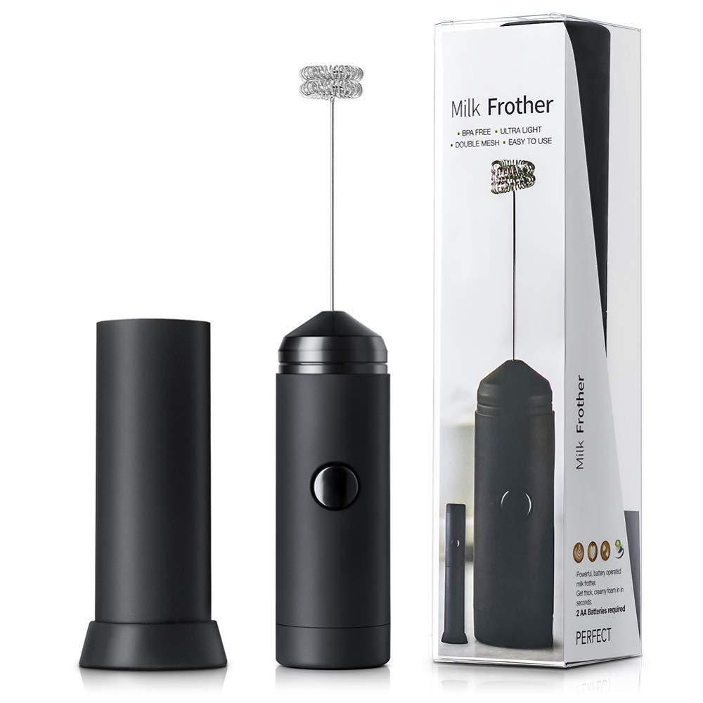 Electric Milk Frother Egg Foam Coffee Maker KitchenTools Black