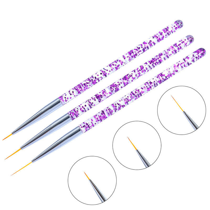 Set of 3 Nail Brush Tools Pink