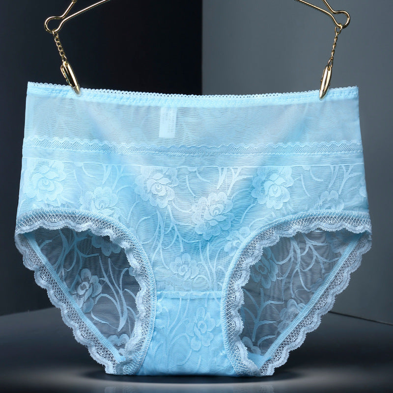Lace seamless women underwear Blue