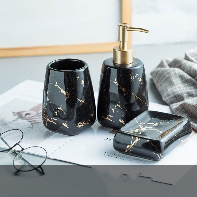 Bathroom wash set Black 3piece set