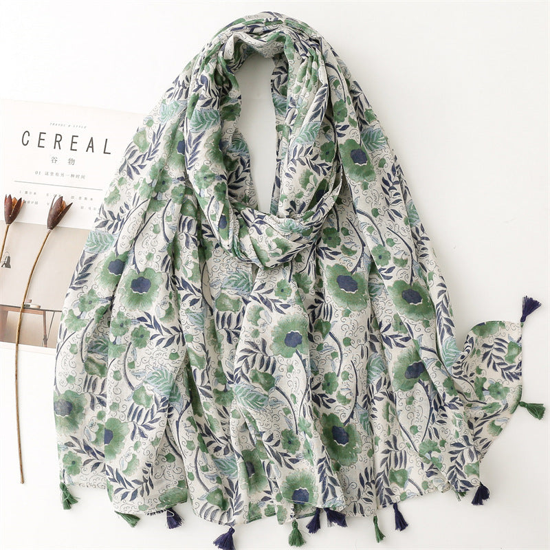Creative Chinese Style Cotton And Linen Scarf SL2306020 180X88CM