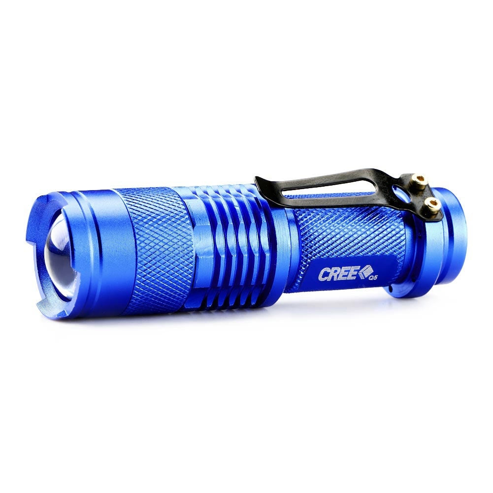 5 Colors Mini LED Flashlight Q5 2000lm Waterproof LED Laterna 1 Modes Zoomable PortableTorch Penlight AA 14500